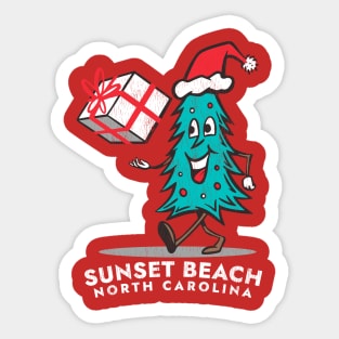 Sunset Beach, NC Vacationing Christmas Tree Sticker